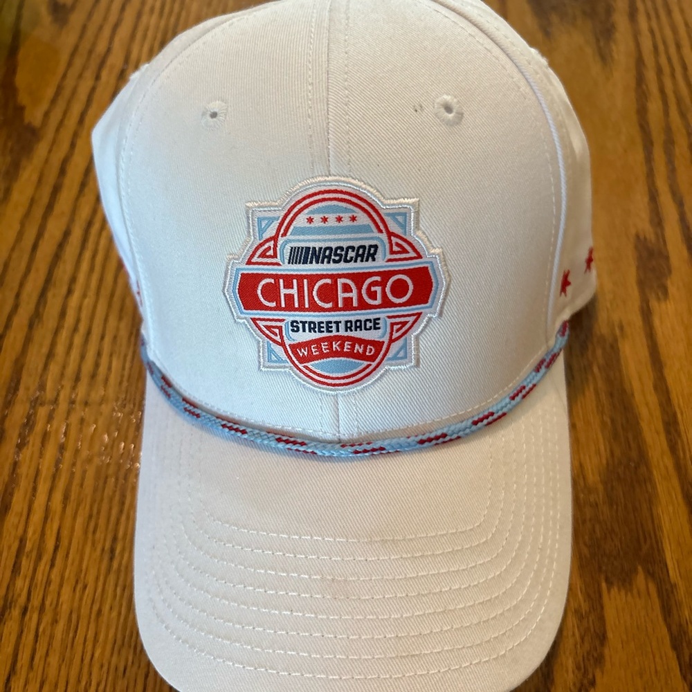 White NASCAR Chicago Street Race baseball hat cap